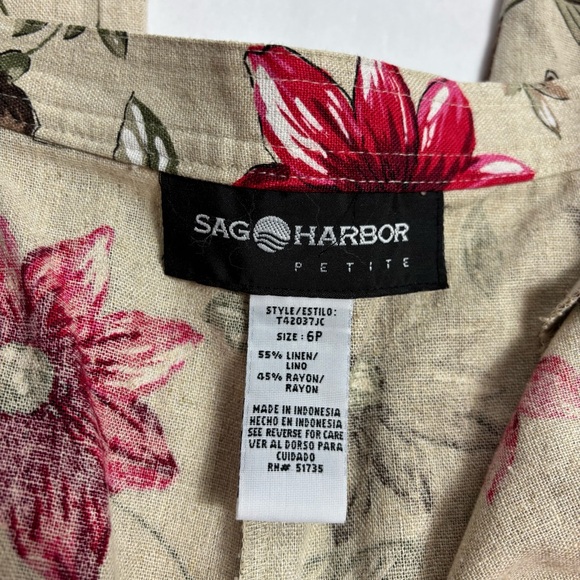 Sag harbor floral linen pants - Picture 3 of 4